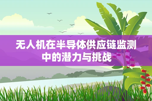 无人机在半导体供应链监测中的潜力与挑战