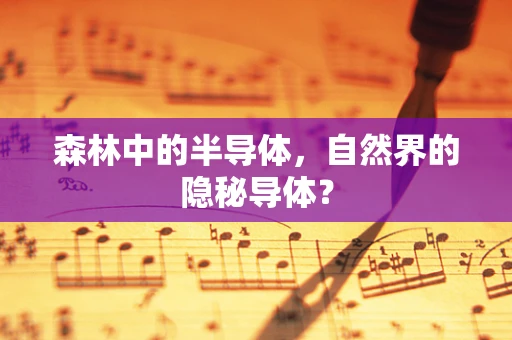 森林中的半导体，自然界的隐秘导体？