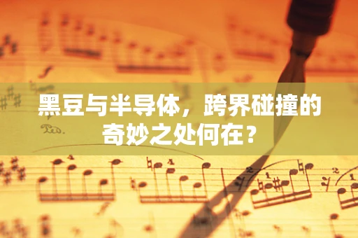黑豆与半导体，跨界碰撞的奇妙之处何在？