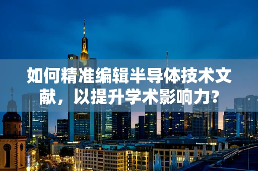 如何精准编辑半导体技术文献，以提升学术影响力？