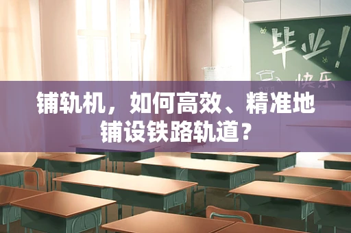 铺轨机，如何高效、精准地铺设铁路轨道？