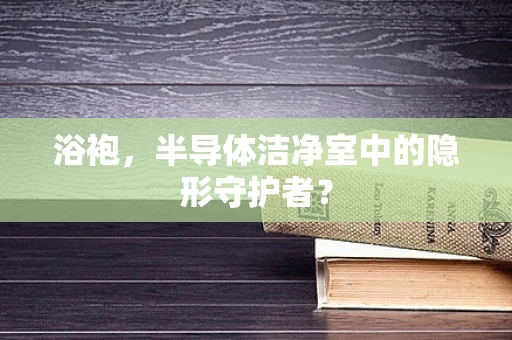 浴袍，半导体洁净室中的隐形守护者？