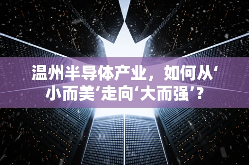 温州半导体产业，如何从‘小而美’走向‘大而强’？