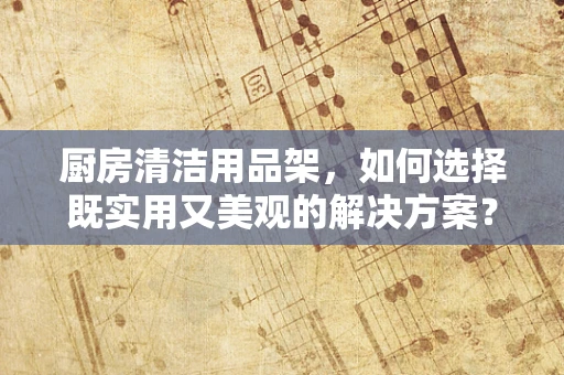 厨房清洁用品架，如何选择既实用又美观的解决方案？