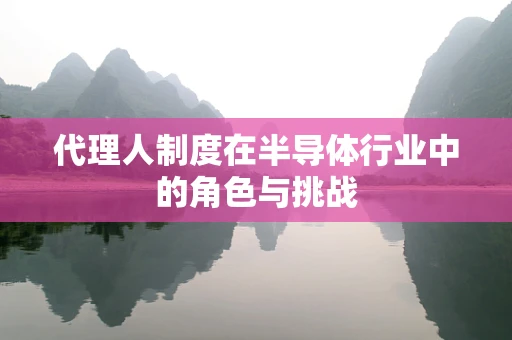 代理人制度在半导体行业中的角色与挑战