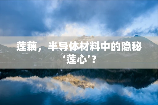 莲藕，半导体材料中的隐秘‘莲心’？