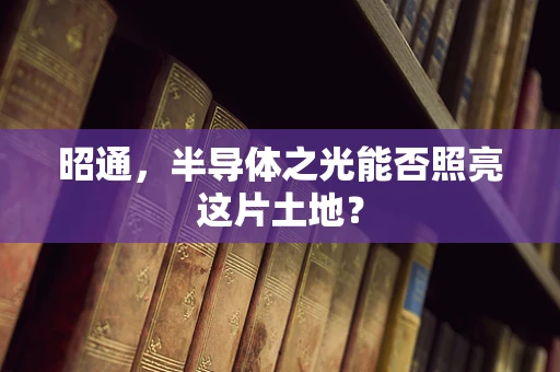 昭通，半导体之光能否照亮这片土地？
