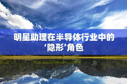 明星助理在半导体行业中的‘隐形’角色