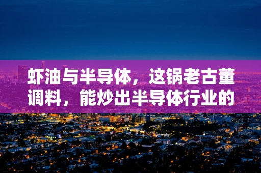 虾油与半导体，这锅老古董调料，能炒出半导体行业的鲜吗？