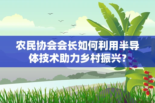 农民协会会长如何利用半导体技术助力乡村振兴？