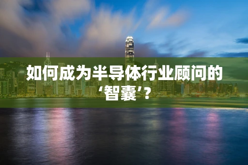 如何成为半导体行业顾问的‘智囊’？