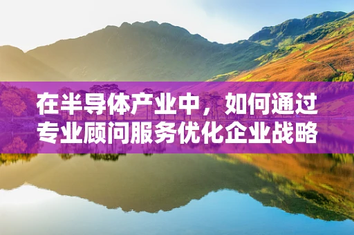 在半导体产业中，如何通过专业顾问服务优化企业战略布局？