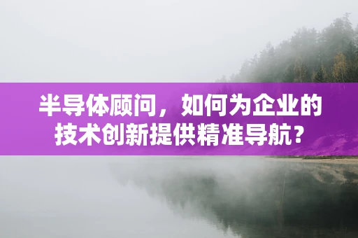 半导体顾问，如何为企业的技术创新提供精准导航？