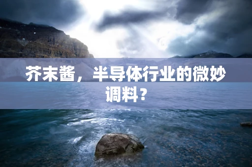 芥末酱，半导体行业的微妙调料？