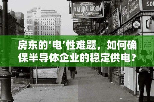 房东的‘电’性难题，如何确保半导体企业的稳定供电？