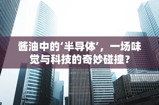 酱油中的‘半导体’，一场味觉与科技的奇妙碰撞？