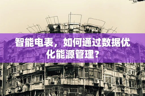 智能电表，如何通过数据优化能源管理？