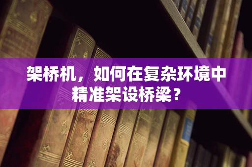 架桥机，如何在复杂环境中精准架设桥梁？