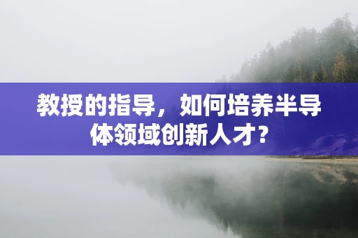 教授的指导，如何培养半导体领域创新人才？