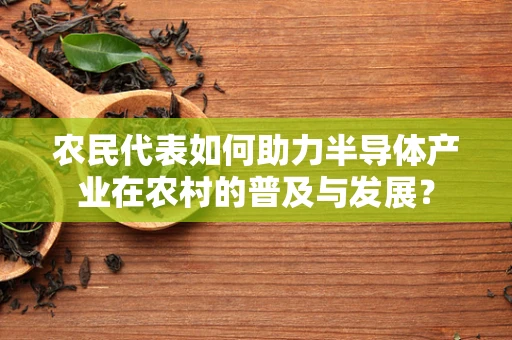 农民代表如何助力半导体产业在农村的普及与发展？