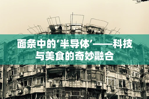 面条中的‘半导体’——科技与美食的奇妙融合