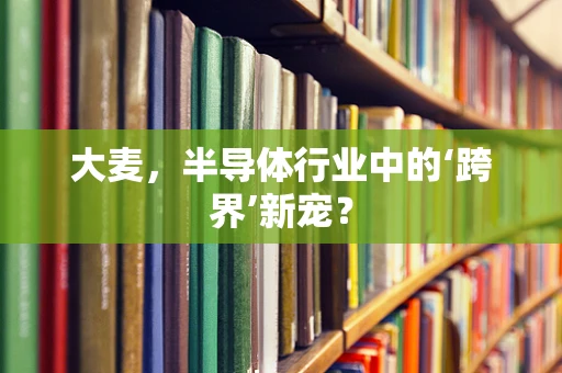 大麦，半导体行业中的‘跨界’新宠？