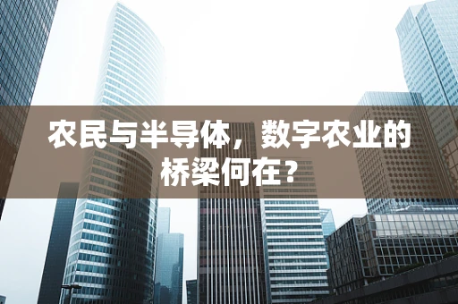 农民与半导体，数字农业的桥梁何在？